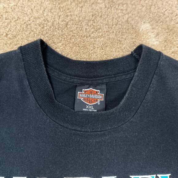 Vintage Harley Davidson Free Spirit AOP Bleach Dyed T-Shirt Adult XXL 2XL Kutter - Picture 5 of 10